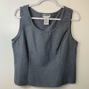 Perception Gray Top Sleeveless Size 12